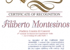 Certificado speaker ca state assembly