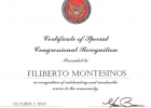 Certificado us congress Xavier Becerra